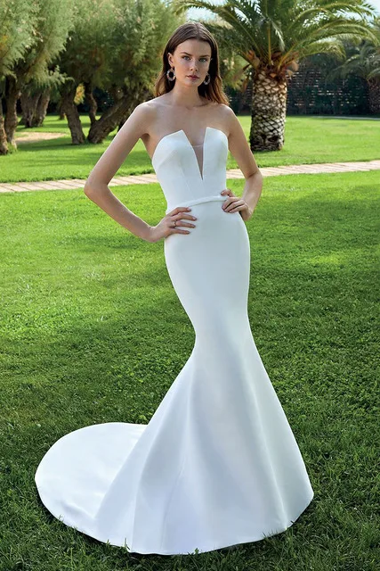 Булчинска рокля Style DR319 — Русалка — колекция Destination Romance — сатен, тюл | Арети София