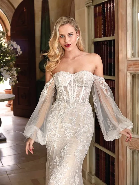 Булчинска рокля Style 1234 — Русалка — колекция Demetrios — мъниста, дантела | Арети София