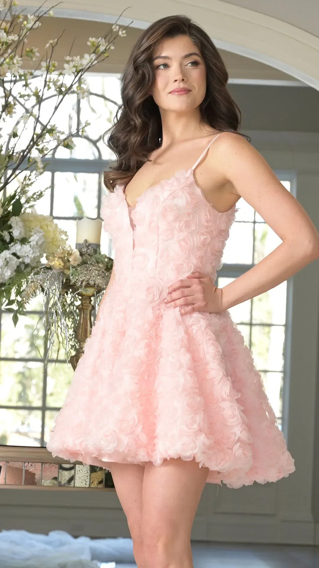 Formal Dress Style 3672 — A-line — collection Evening Dresses — 3d flowers | Areti Sofia